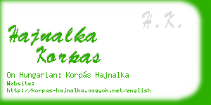 hajnalka korpas business card